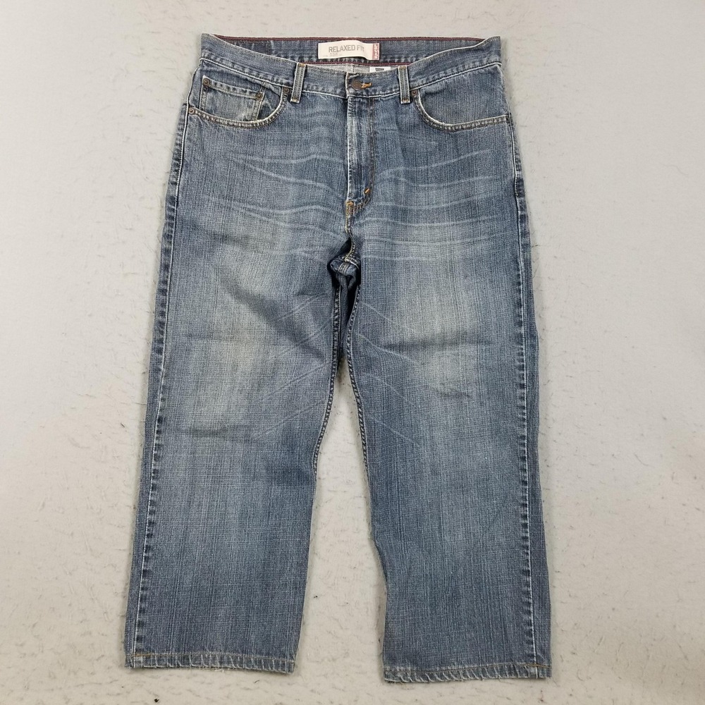 Levis 550 Relaxed Fit Jeans Mens 36x25 Blue Medium Wash Tapered Denim Pants